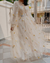 Butterfly Garden Tüll-Maxikleid